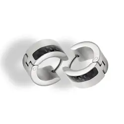RB Earrings MERCURY 7mm Steel+carbon Ø 9mm