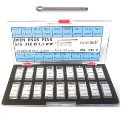 Open End Pin Assortment Ø1,1/180pcs.