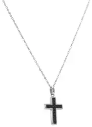RB Pendant MERCURY Cross polish steel/carbon 14x20mm Chai