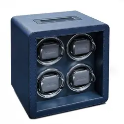 Leanschi watch winder 4 slots/blue saffino