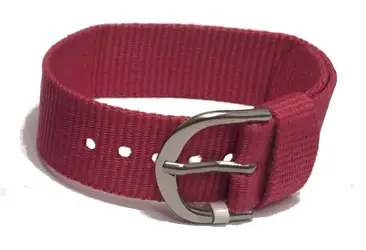 * 16mm Nylon Rosa/Stål spenne