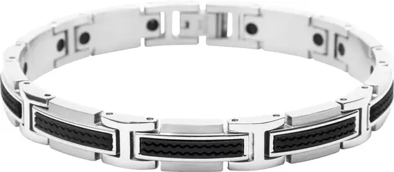 * RB Bracelet Steel/Silicon VERSUS 9mm Steel 21cm