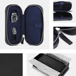 Wallet 2 watches BOUVERET - Black/Blue inside