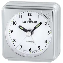 * DUGENA Vekkerur /6x6/Snooze/Beep alarmLys/Grå
