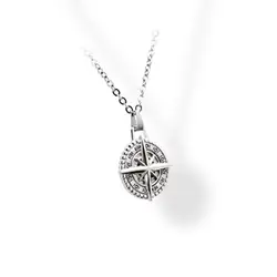 RB Pendant CAP HORN 25x20mm Polished Steel Adjustable Chain