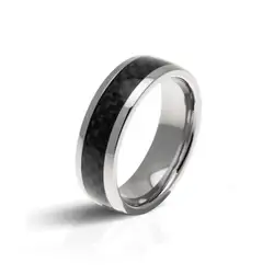 RB RING HYBRID SS/CARBON BLACK Ø58 Acier 8mm