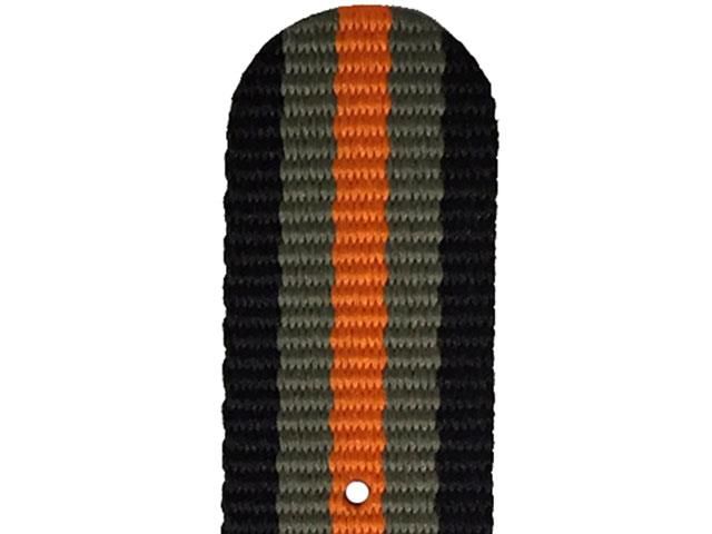 NATO 18MM Sort/grå/oransje