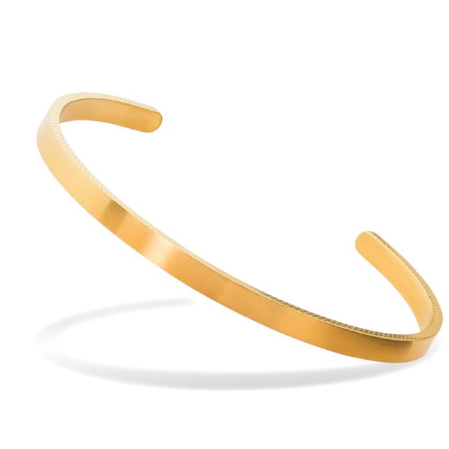 RB Bangle PURE 4mm Satined IP Gold