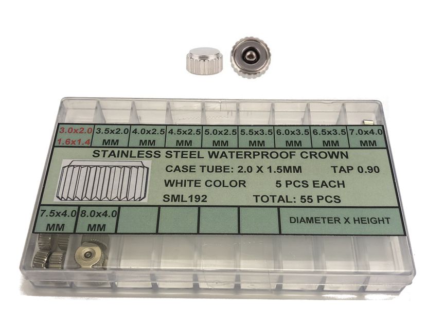Stainless Steel Waterproof crown assortment - Steel
