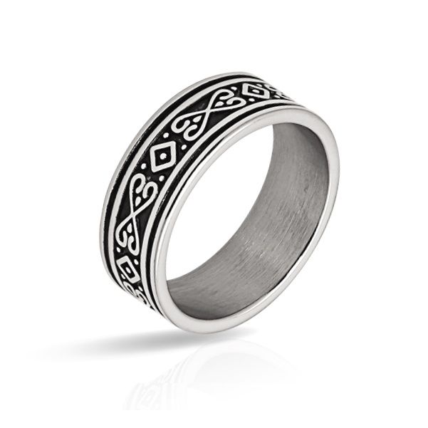 RB Ring TALISMAN Polished Steel Ring 8mm Ø66