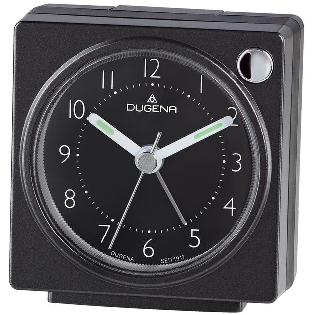 DUGENA Vekkerur /6x7/Sweep/Beep alarm/Snooze/Lys/Sort