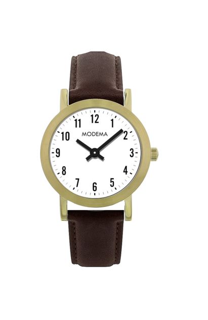 Modema MD6009.09 Ø34 Stål IPGold/Hvit skive tal