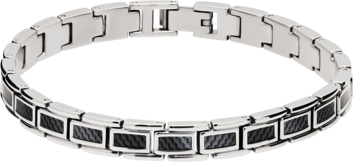 RB Bracelet MERCURY 8mm Steel and carbon 21cm