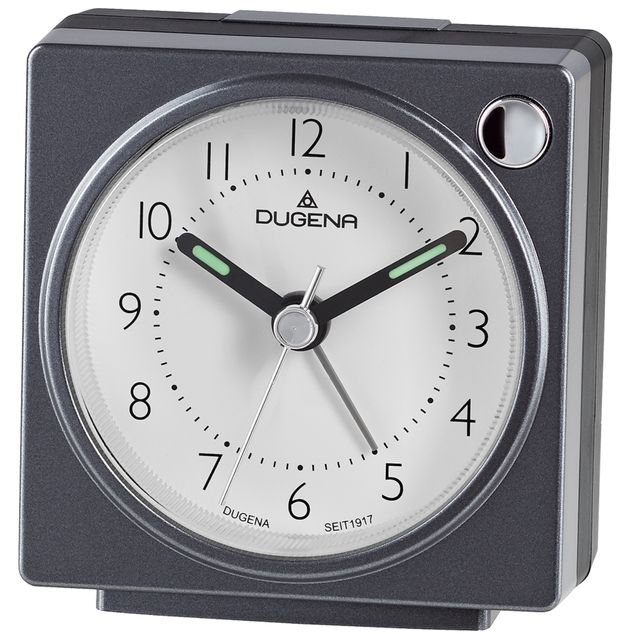 DUGENA Vekkerur /6x7/Sweep/Beep alarm/Snooze/Lys/Mørk Grå