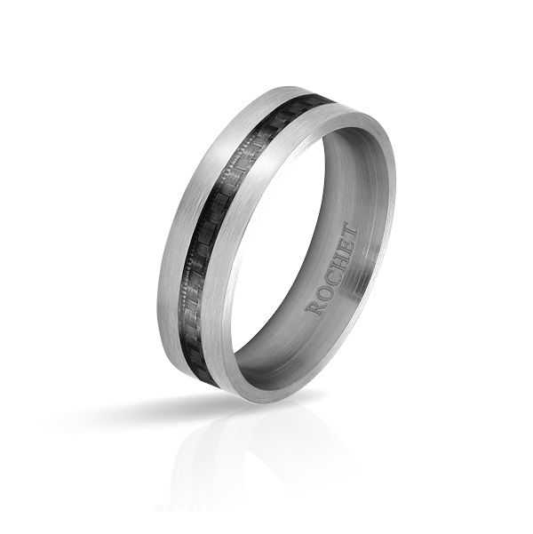 RB Ring Steel APOLLO 6mm Satined steel/Black carbon Ø62