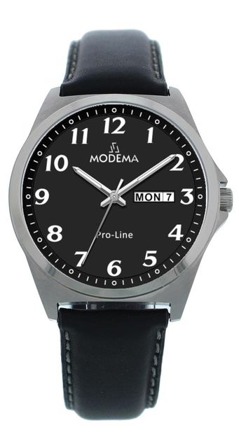 Modema MD6004.23 Ø38 Stål /Sort skive tall/Sort rem