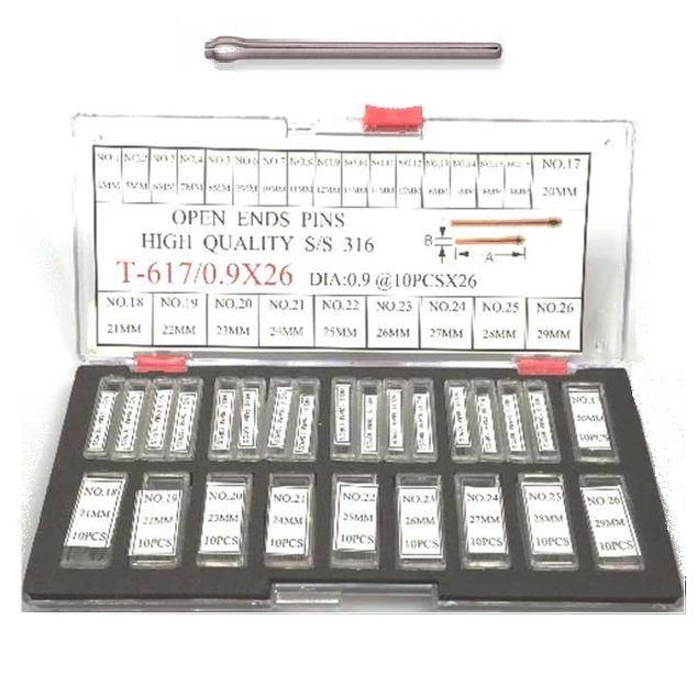 Open End Pin Assortment Ø0,9/260pcs.