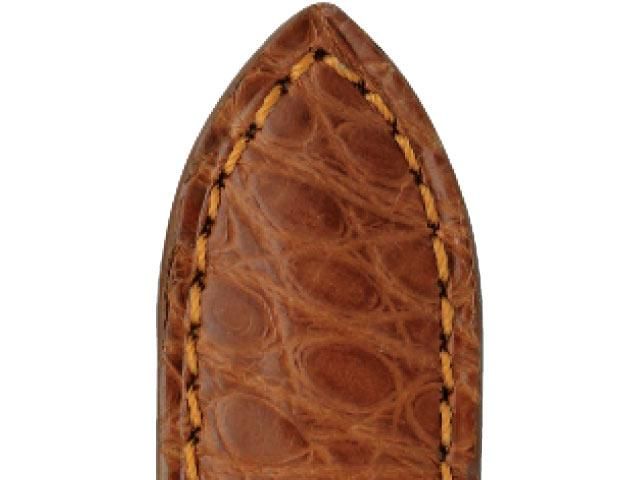 * 22MM BOCA LYS BRUN Ekte Aligator