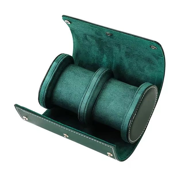 * LEATHER WATCH ROLL 2 / GREEN