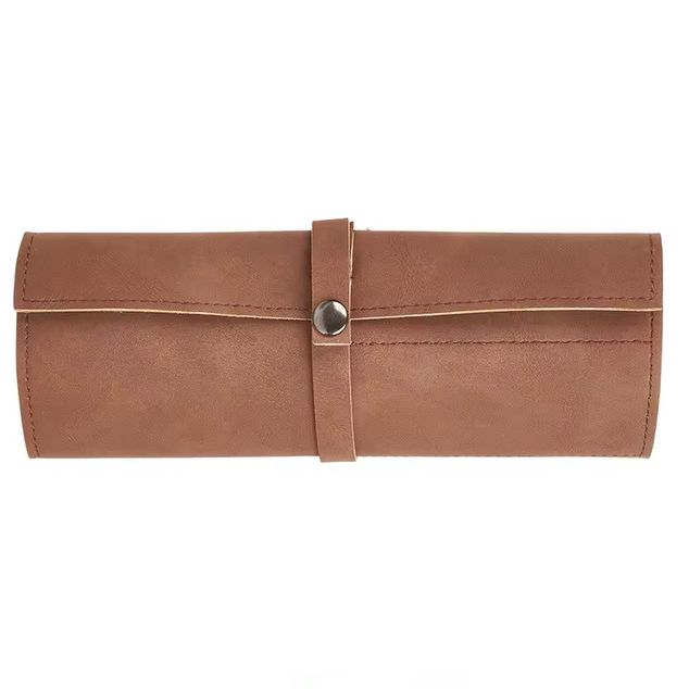 * LEATHER STRAP ROLL 5 SLOT / BROWN