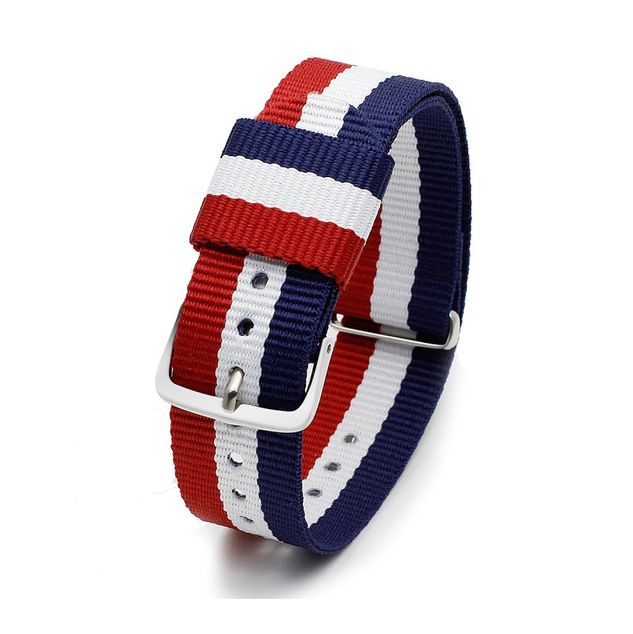 * 14mm Nylon Rød-Hvit-Blå/Stål