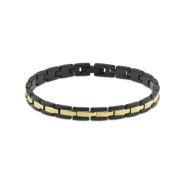 RB Bracelet SANTORIN 6mm IPBlack/IPGold 21cm