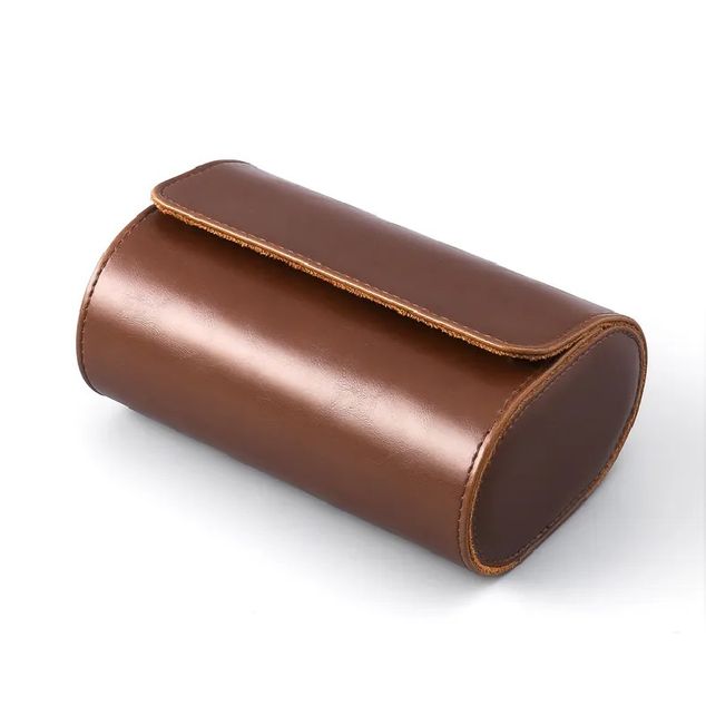 * LEATHER WATCH ROLL 2 / BROWN