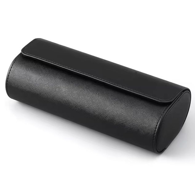 * LEATHER WATCH ROLL 3 / BLACK