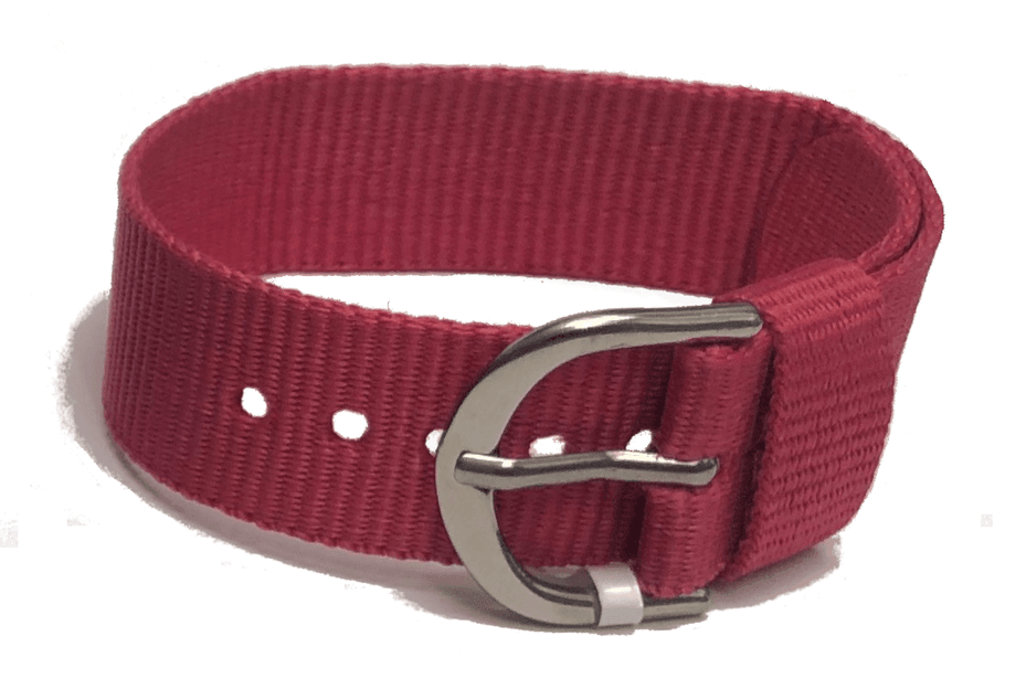 * 16mm Nylon Rosa/Stål spenne