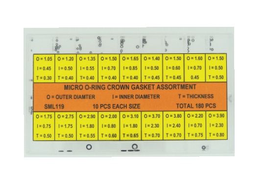 Miro O-Ring Crown Assortment 180 pcs.