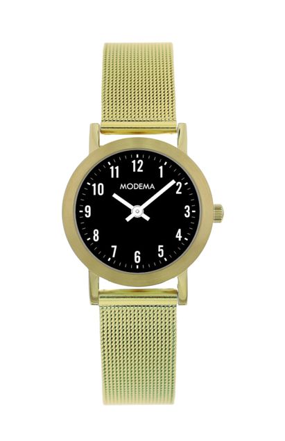 Modema MD6009.08 Ø34 Stål IPGold/Sort skive tal