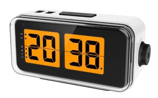 JM/flip clock/RCC/vekkerur/hvit