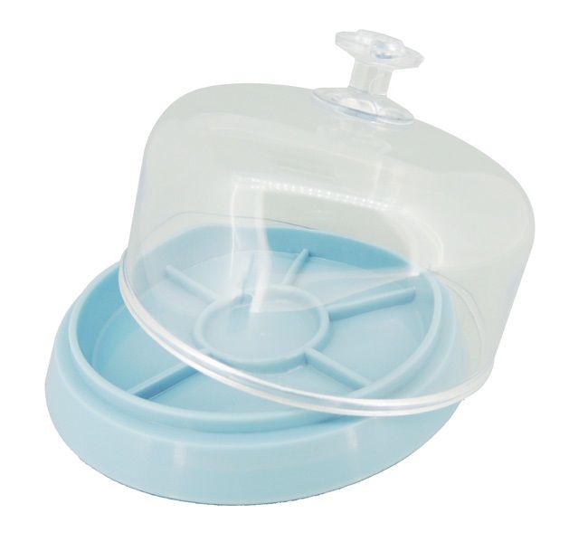 Work tray with dust dome