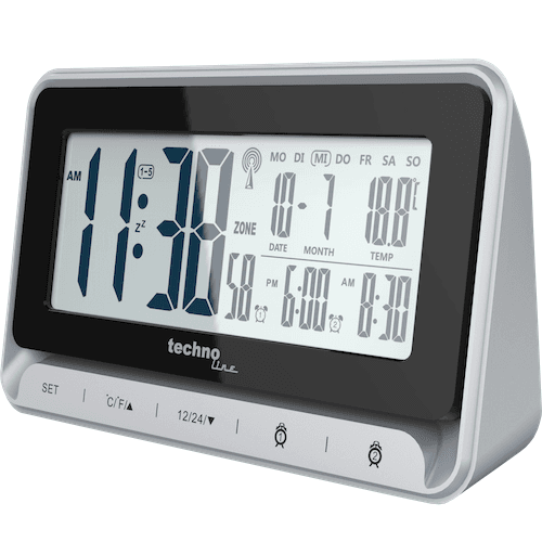 * Technoline digi-vekkerur/RC/alarmx2/lys/temp/kalender