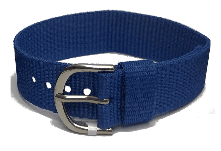 * 16mm Nylon Blå/Stål spenne