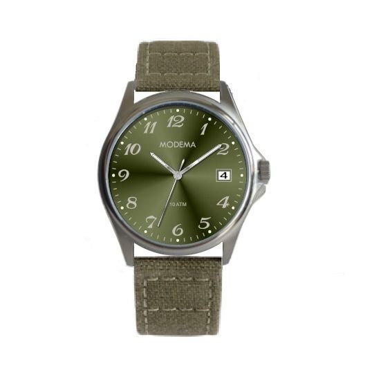 Modema MD6010.14 Ø38 Stål/Grønn skive tall/Canvas