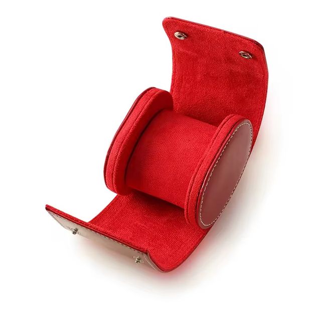 * LEATHER WATCH ROLL 1 / RED