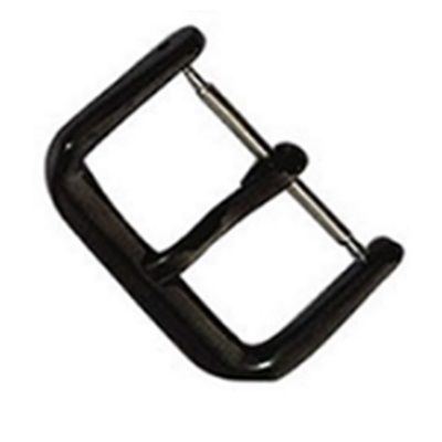 Set of 3 Alu buckle Classic 1.6mm 12mm IP Black