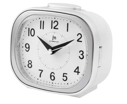 JM vekkerur/stigende beep/snooze/lys/sweep/hvit