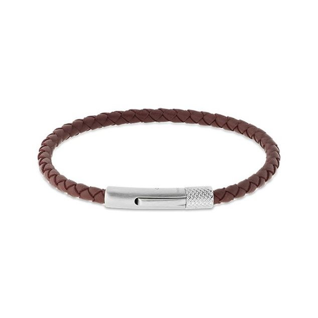 RB Bracelet DRIVER satined steel 3,5mm Burgundy 20,5cm