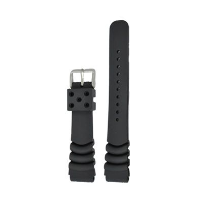 Silicone Diver Strap/Black/20mm