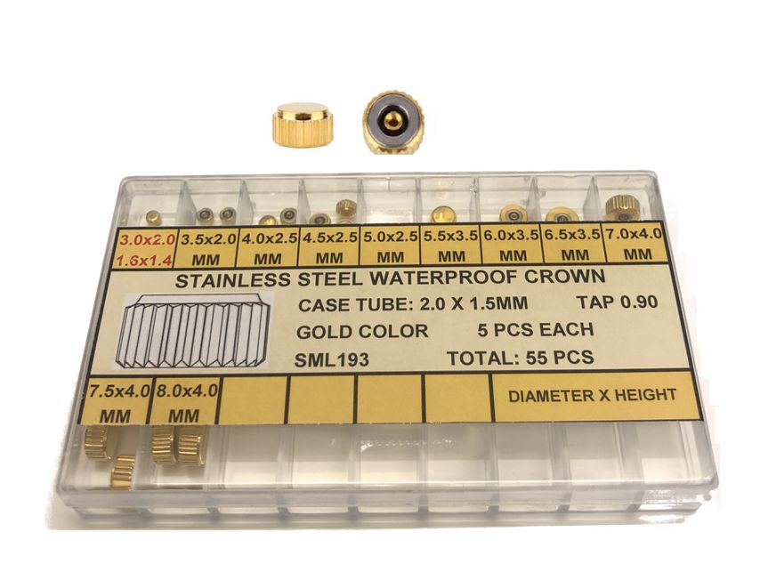 Stainless Steel Waterproof crown assortment - IPGold