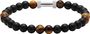 RB Zen bracelet 6mm beads in black agate tiger's eyes quar