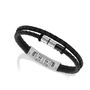 * RB Bracelet GENTLEMAN 8mm Black braided leather with Polis