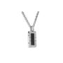 RB necklace EMPREINTE 9x19mm bic IP black/satined steel