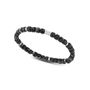 RB Boreal bracelet with snow obsidian beads