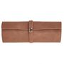 * LEATHER STRAP ROLL 5 SLOT / BROWN