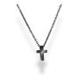 RB Pendant MYSTERES Polished IP Black Cross 13x9mm