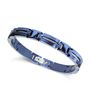 * RB Bracelet Steel/Cable MARINA 8mm Bicolor IP blue 21cm