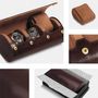 Roll 3 watches BOUVERET - Brown/Brown inside